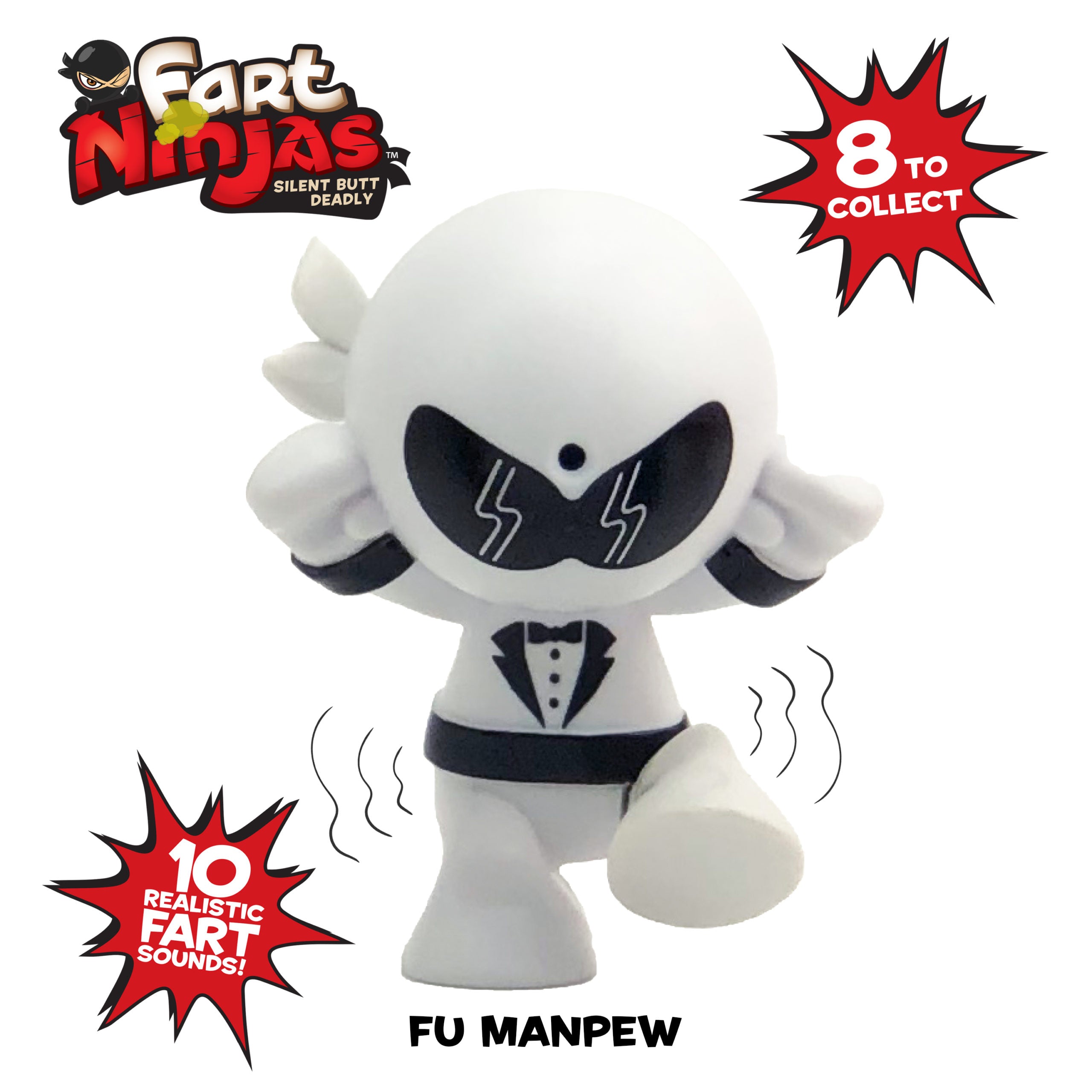 Hot Sale! Fart Ninjas Collectible Figure - FU MANPEW from Series 5