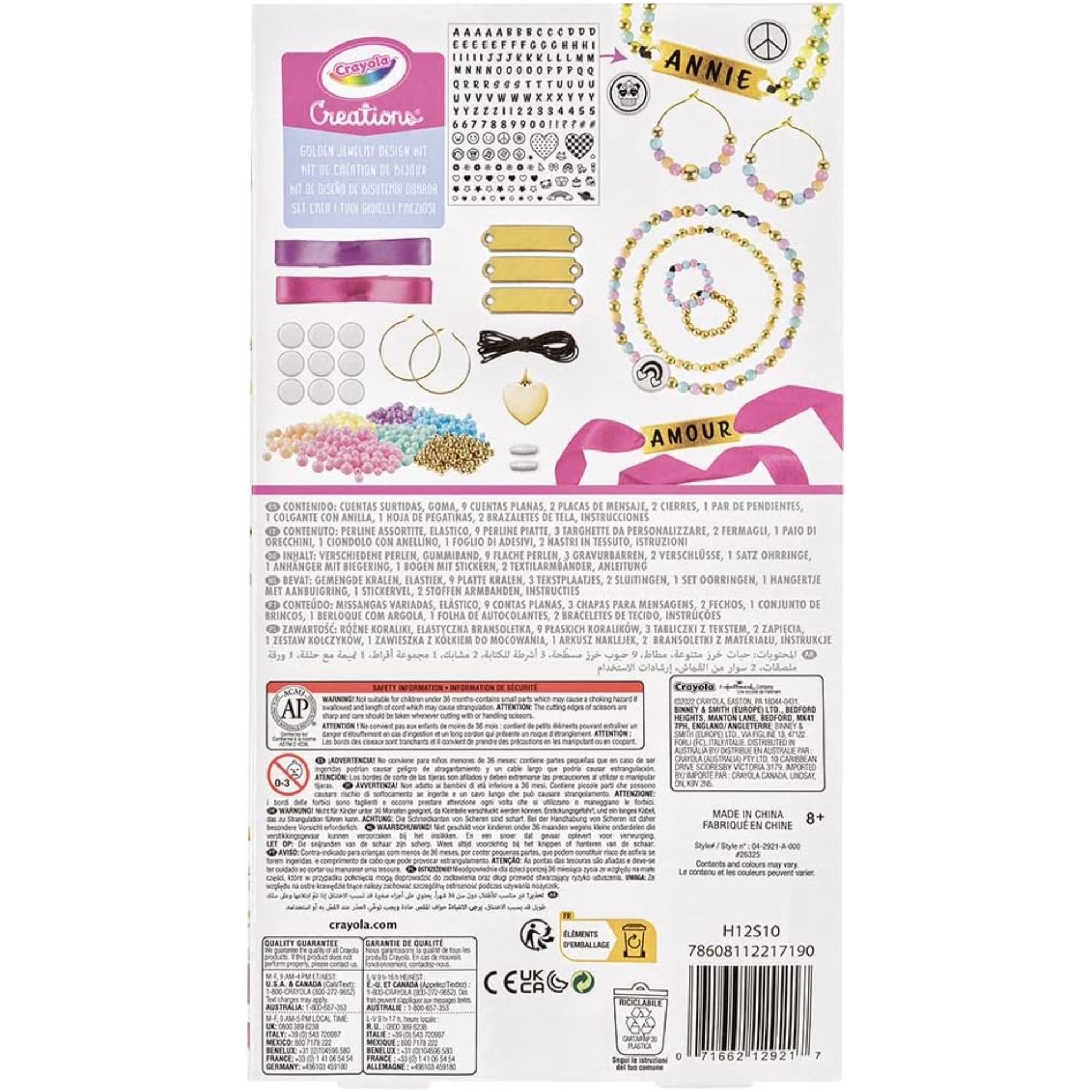Hot Sale! Crayola Golden Jewelry Creation Kit for Creative Design