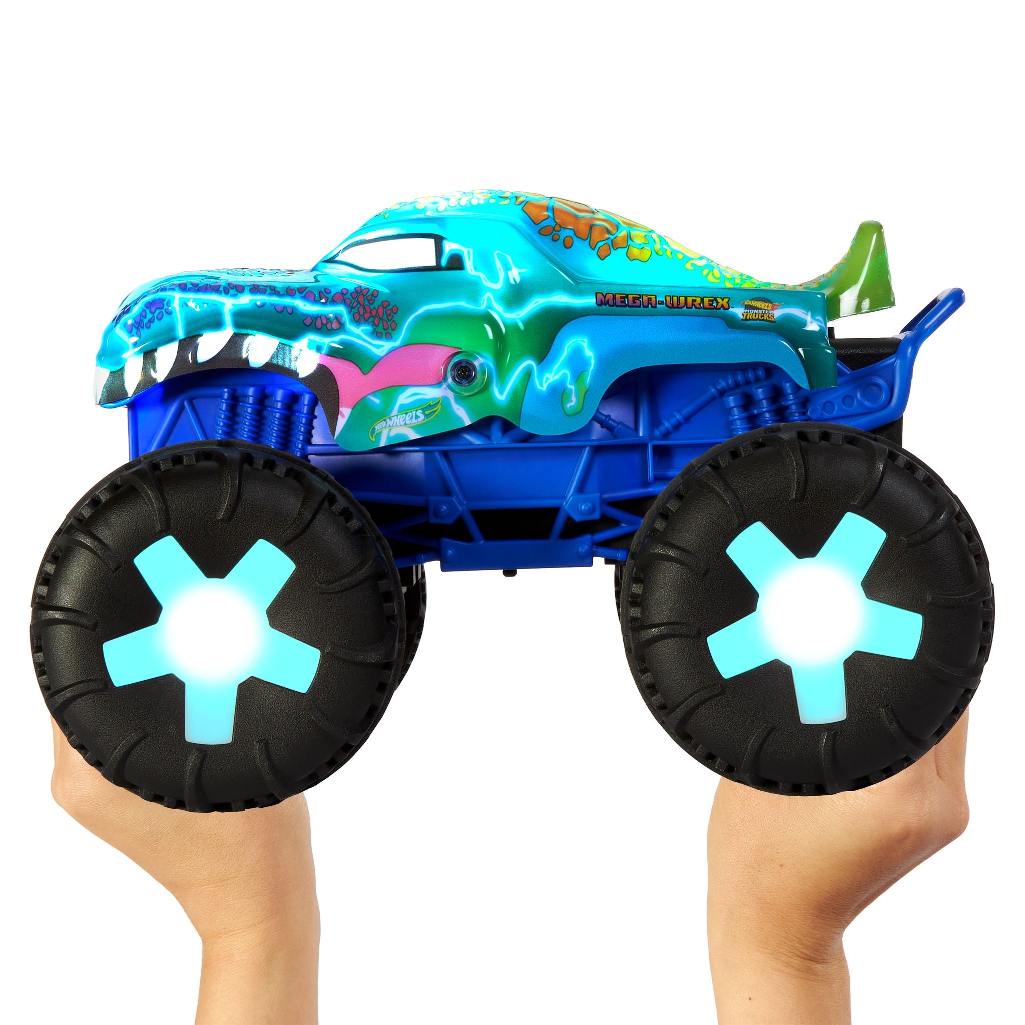 Hot Wheels 1:15 Scale Mega Wrex Alive Remote - Control Monster Truck: 3 Play Modes for Kids