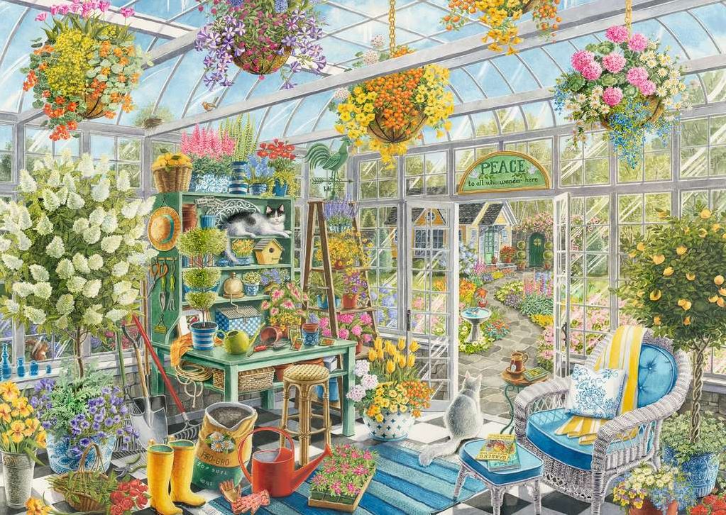 Ravensburger 300-Piece Greenhouse Heaven Jigsaw Puzzle - Ideal for a Relaxing Evening