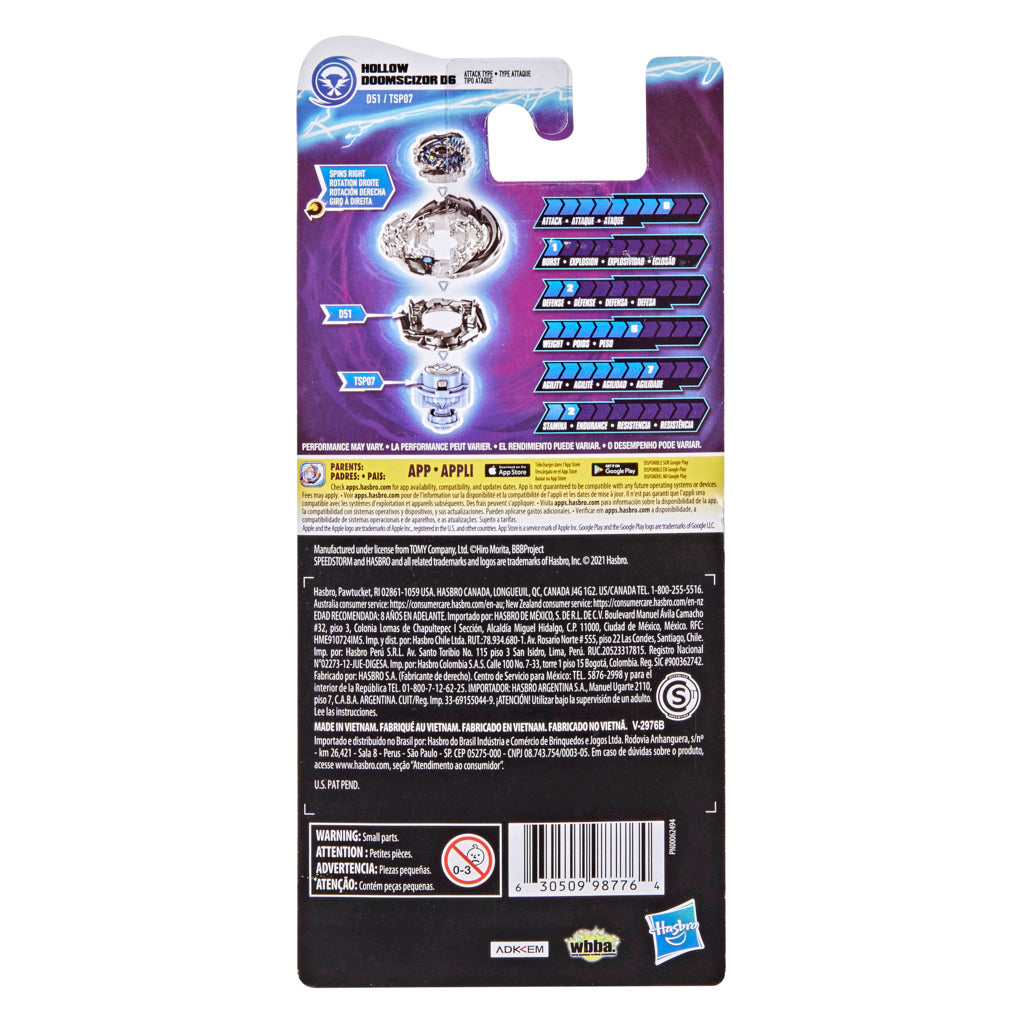 Hot! Beyblade Burst Surge Speedstorm Hollow Doomscizor D6 Single Pack