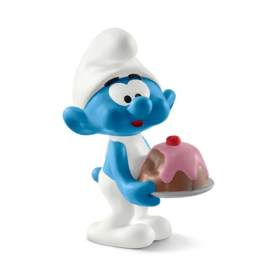 Hot Sale! Schleich Collectible Greedy Smurf Figure with Big Appetite