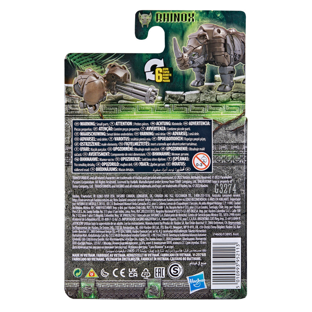 Transformers Rise of the Beasts - 3-Inch Beast Battle Masters Rhinox Toy