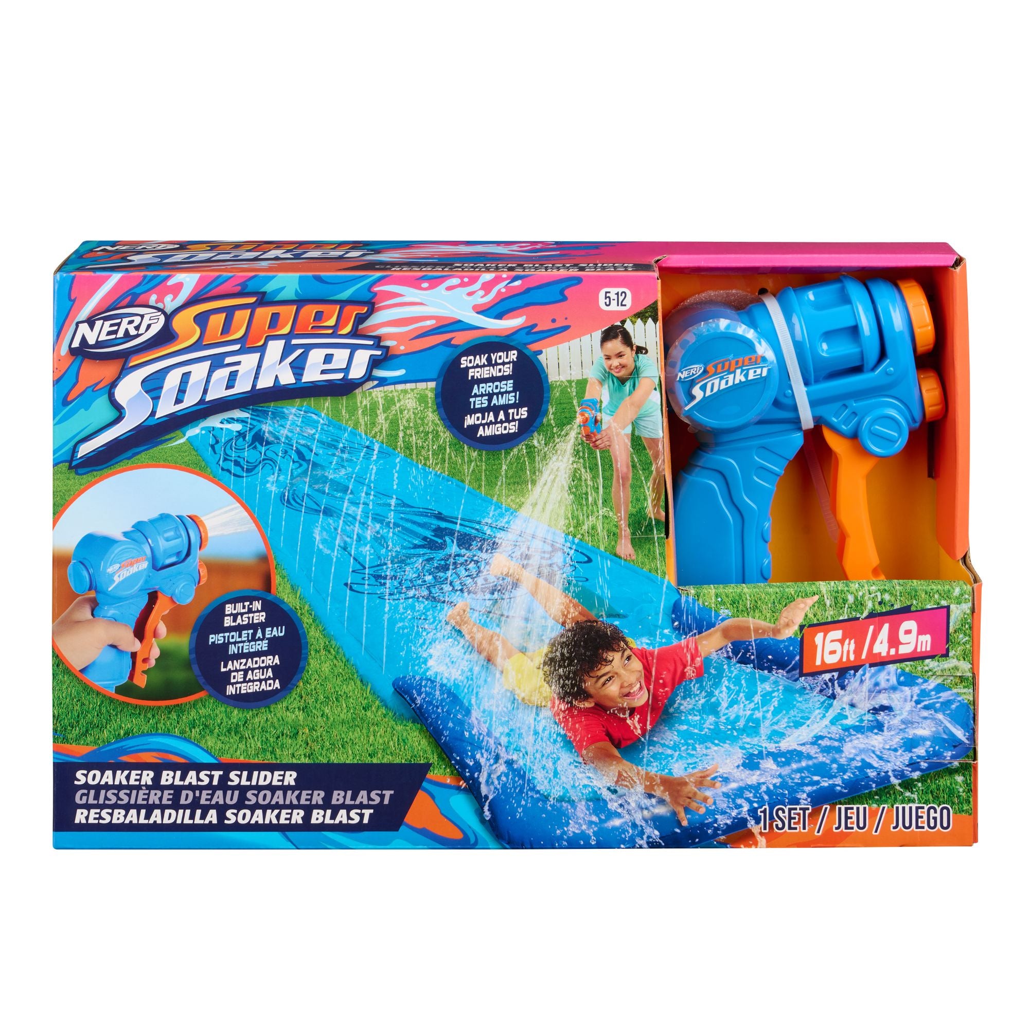 Hot Sale! WowWee's NERF Super Soaker Interactive 16ft Water Slide - Blast Slider for Kids 5 - 12