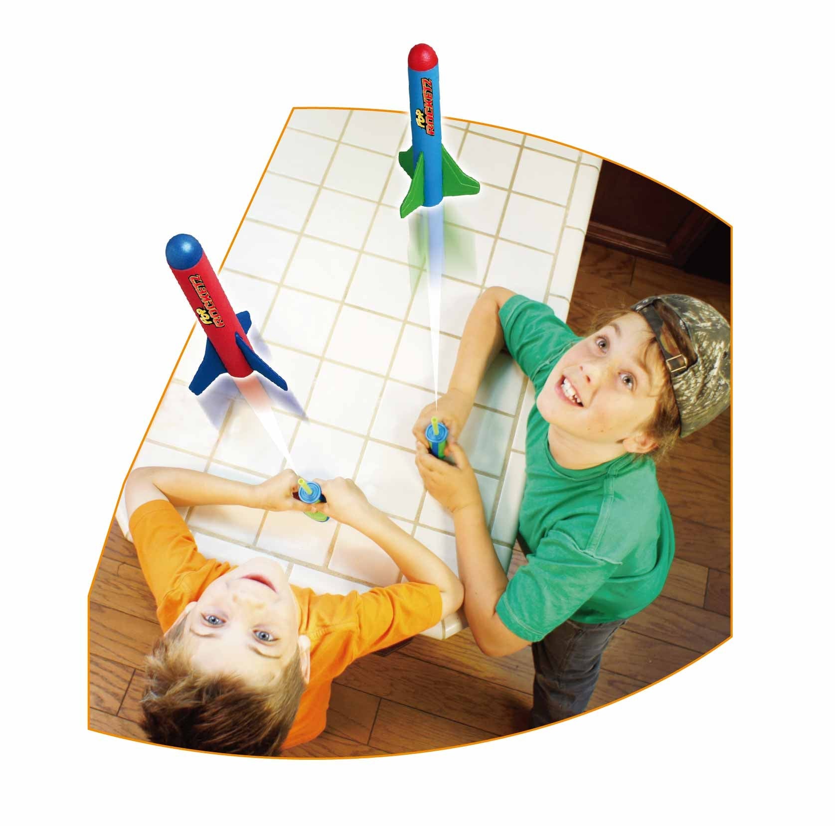 Zing Toys Super-Powered Air Blast Off Pop Foam Rocket Launcher