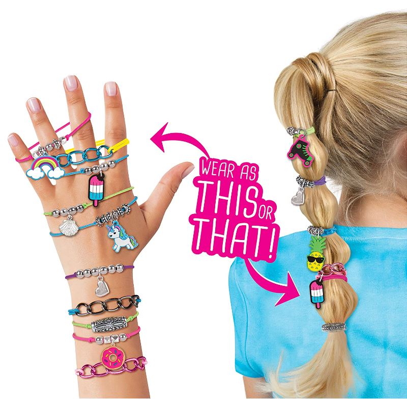 Crayola Fashionable Convertible Hair Tie Bracelets Kit - Great for Kids