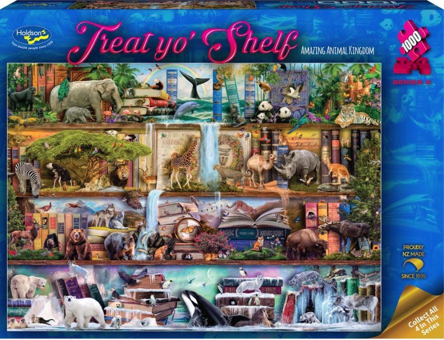 TREAT YO'SHELF S2 1000-Piece Jigsaw Puzzle: Amazing Animal Kingdom - Must - Have!