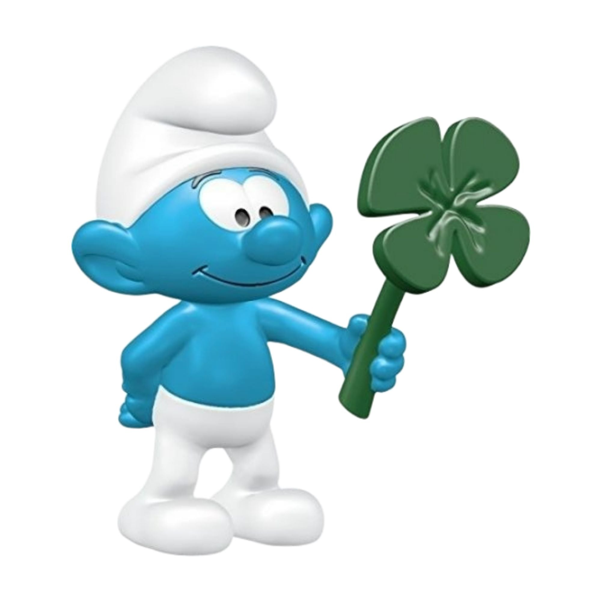 Schleich Lucky Smurf Holding a Four - Leaf Clover