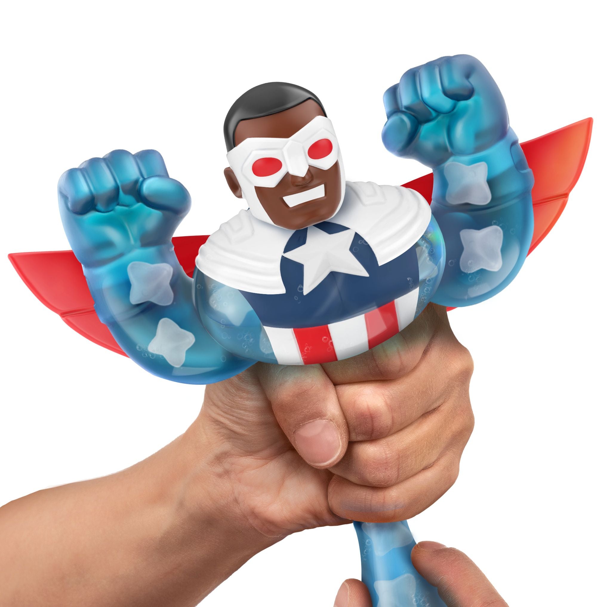 Hot! Heroes Of Goo Jit Zu Marvel S5 - Captain America Sam Wilson Hero Pack