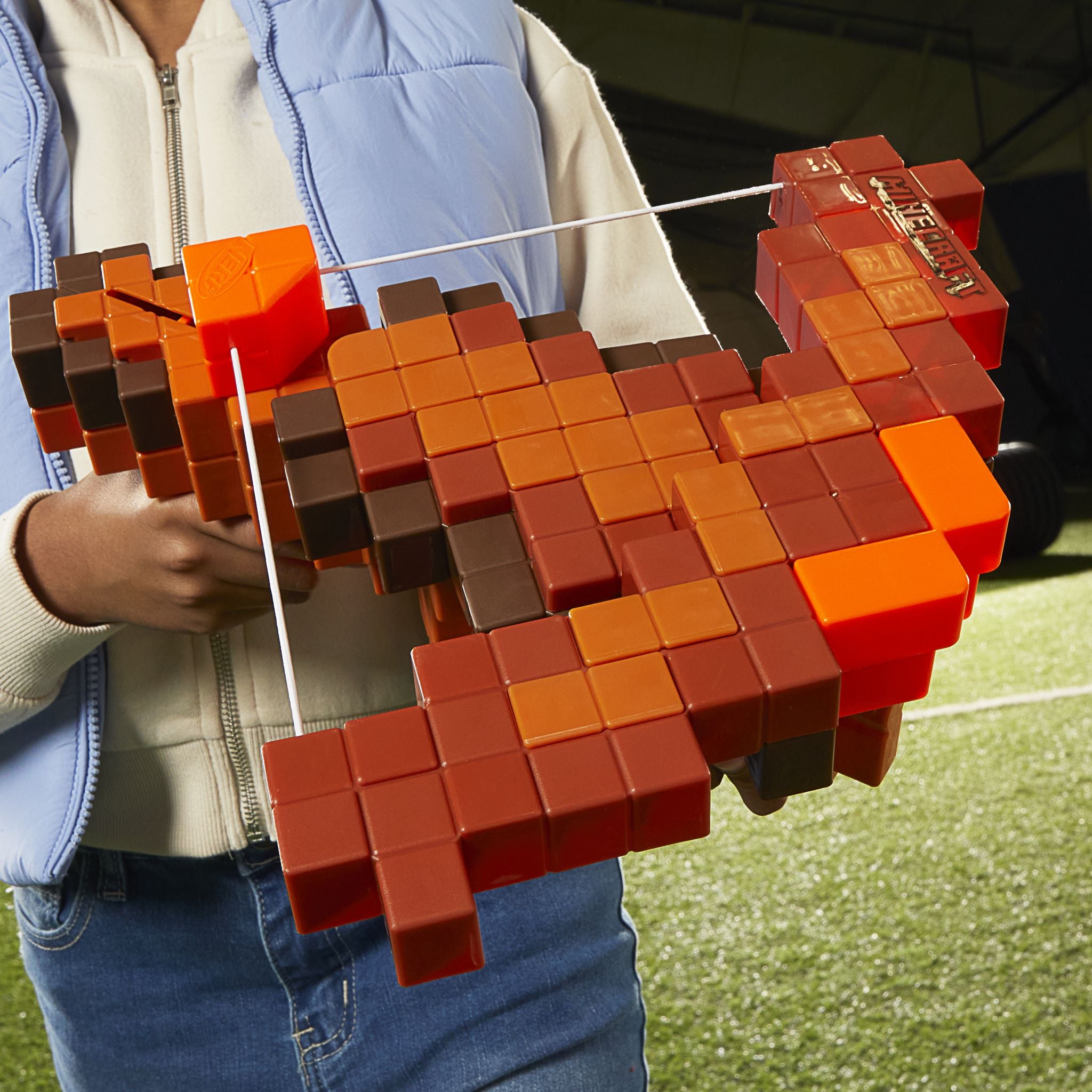 Nerf Licensed Minecraft-Inspired Pillager's Dart-Blasting Crossbow