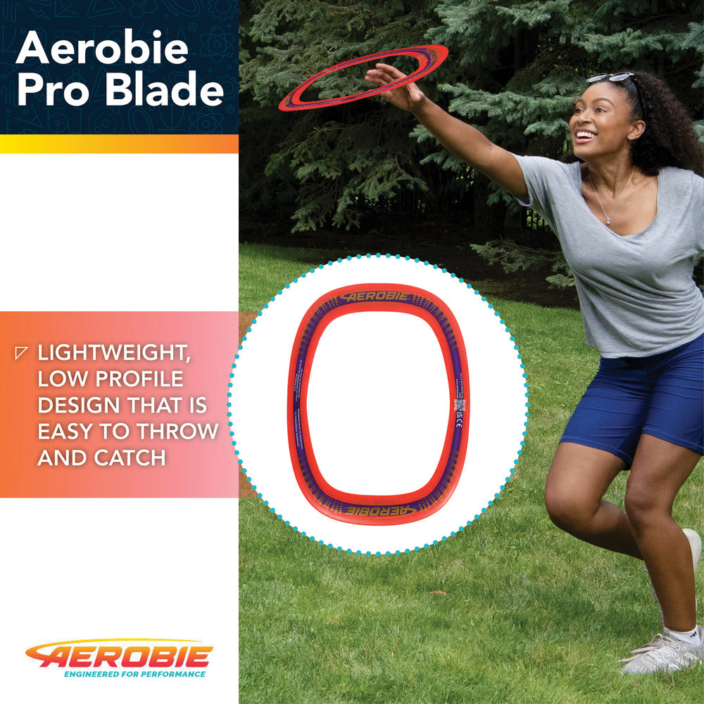 Hot Deal! Aerobie Red Pro Blade - Self - Leveling Throw Ring for All Ages