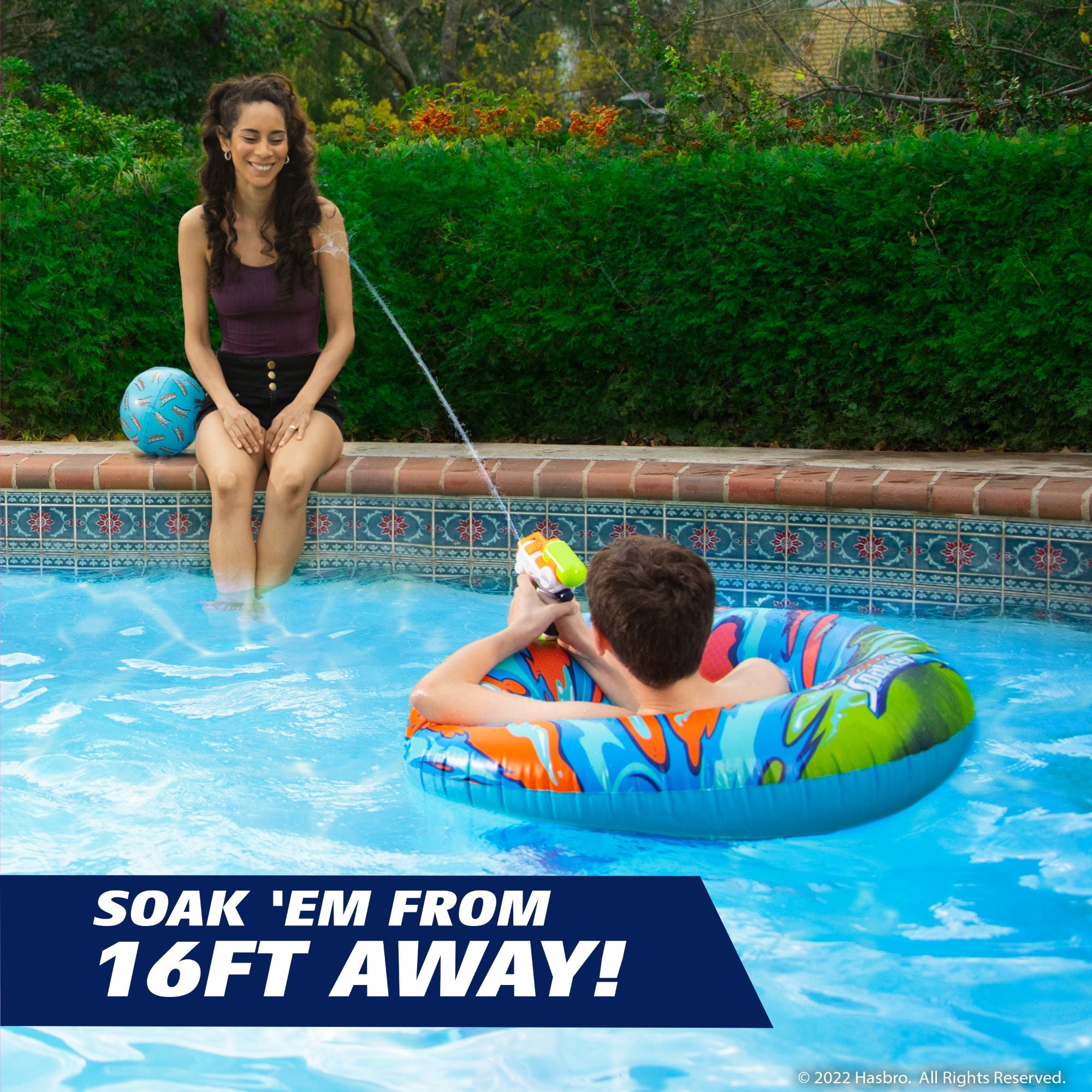 NERF Super Soaker StormForce Inflatable Ride - On Water Battle Racer