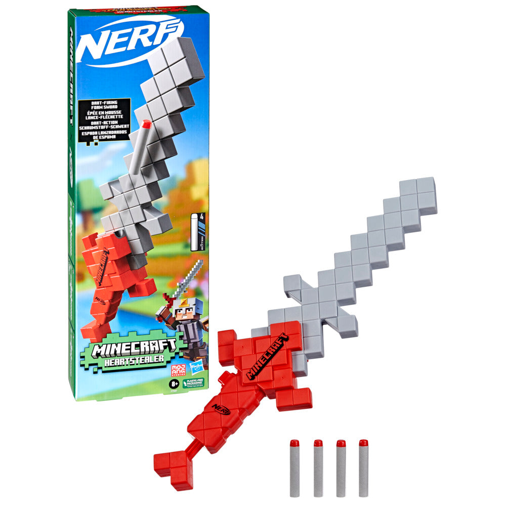 Hot Sale! Nerf Minecraft Inspired Heartstealer Foam Dart Blasting Sword Toy
