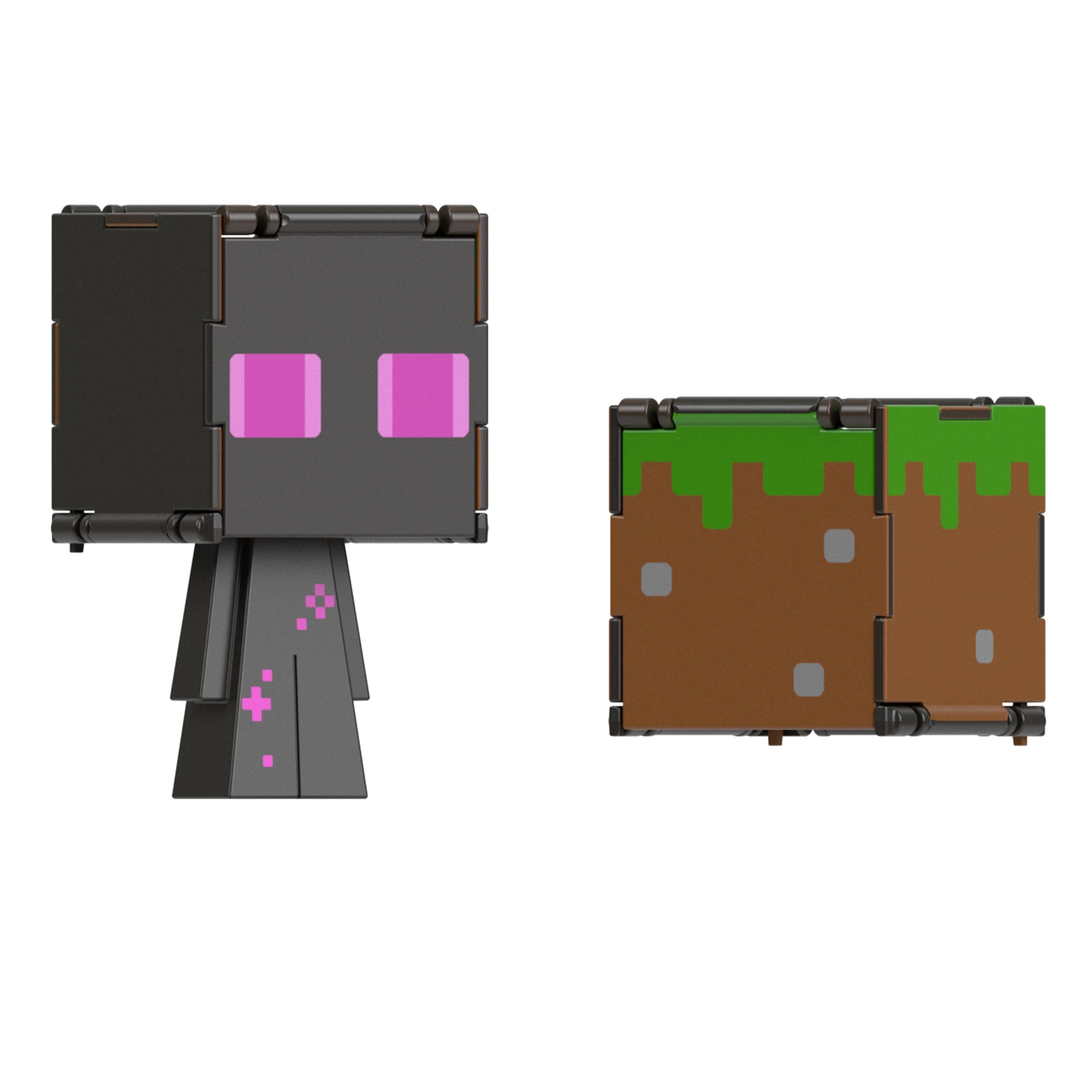 Minecraft Flippin' Figs - Enderman and Grassblock Collectible Figures