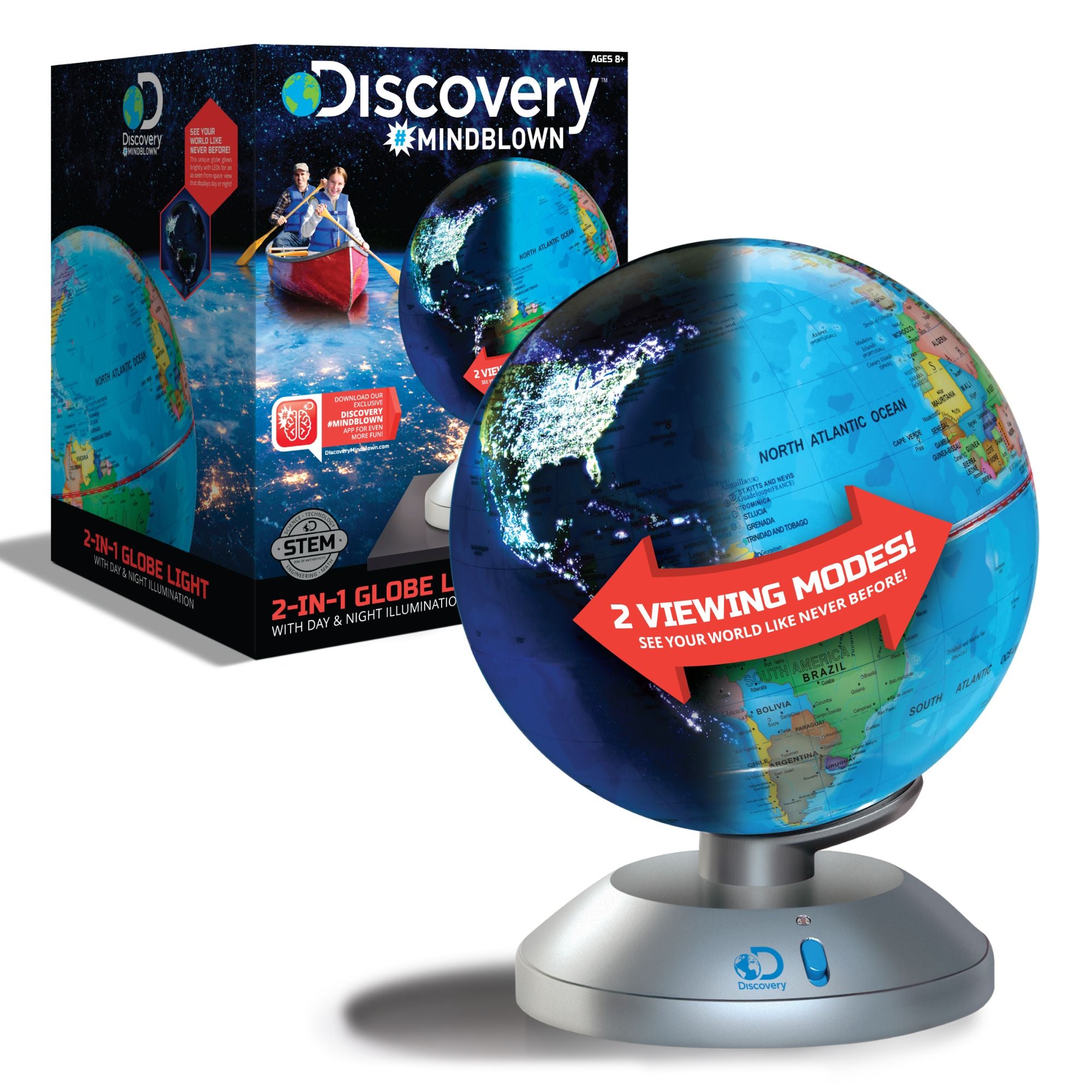 Amazing Discovery Mindblown 2-In-1 Globe Light - Ideal Educational Toy for Kids Aged 8+