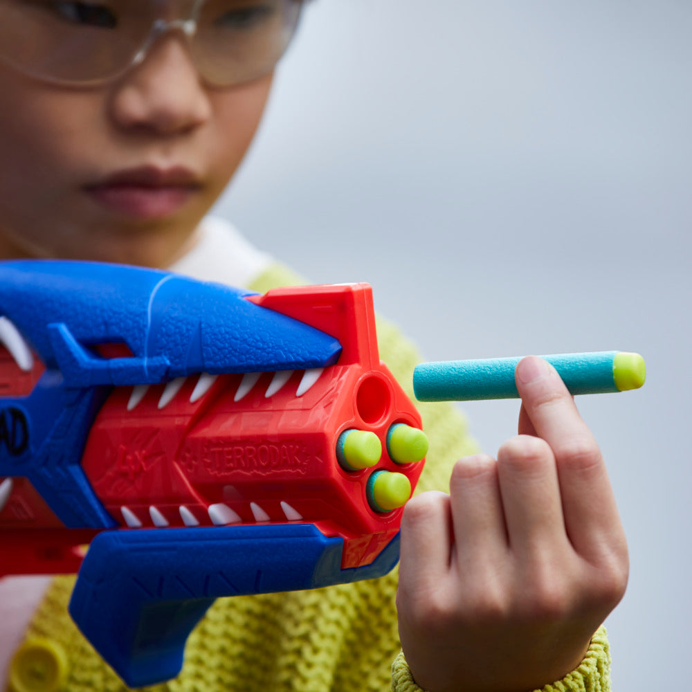 Hot Sale! Nerf DinoSquad Terrodak Dinosaur-Themed Foam Dart Blaster for Kids