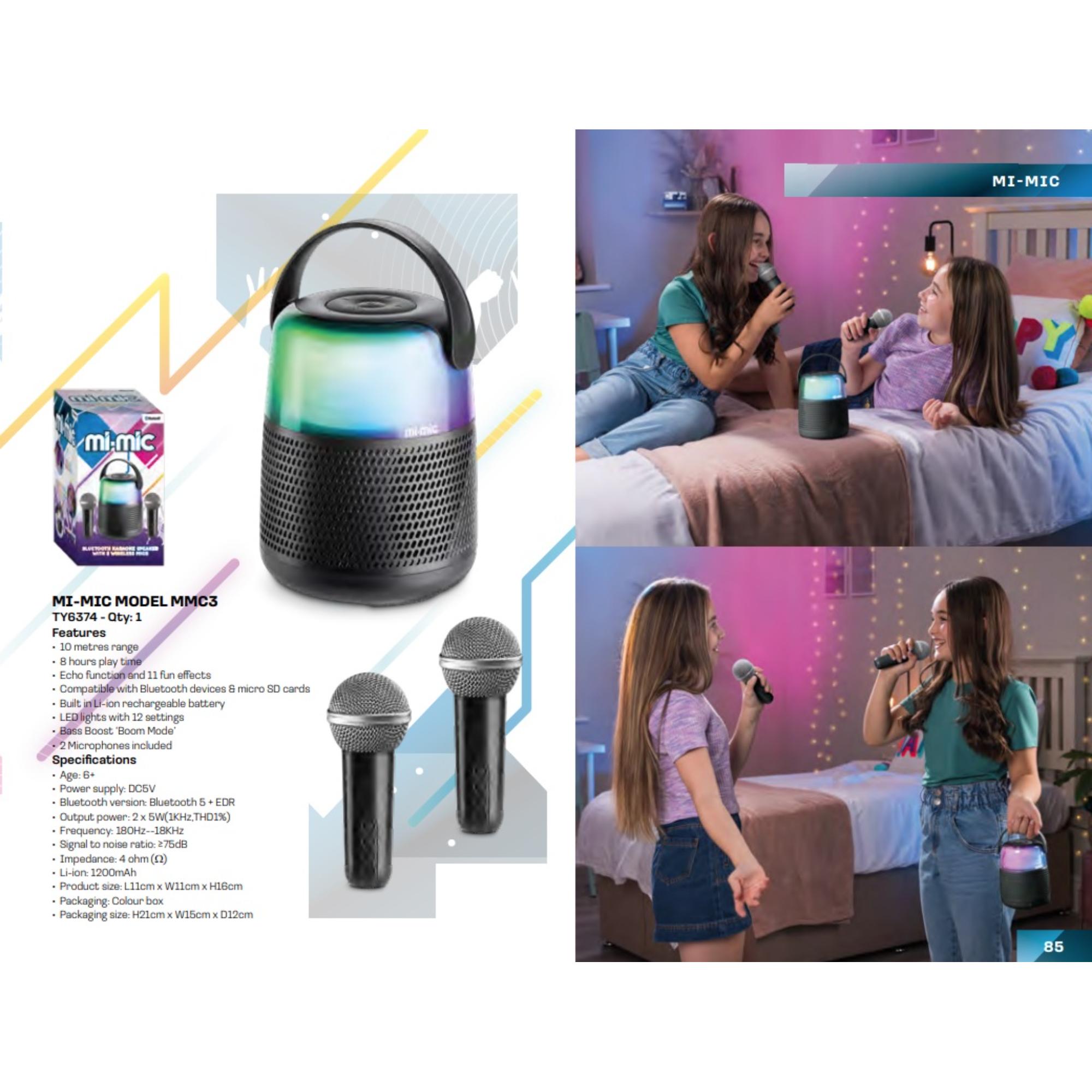 Hot! Mi-Mic Mmc3 Wireless Karaoke Speaker with 2 Mics