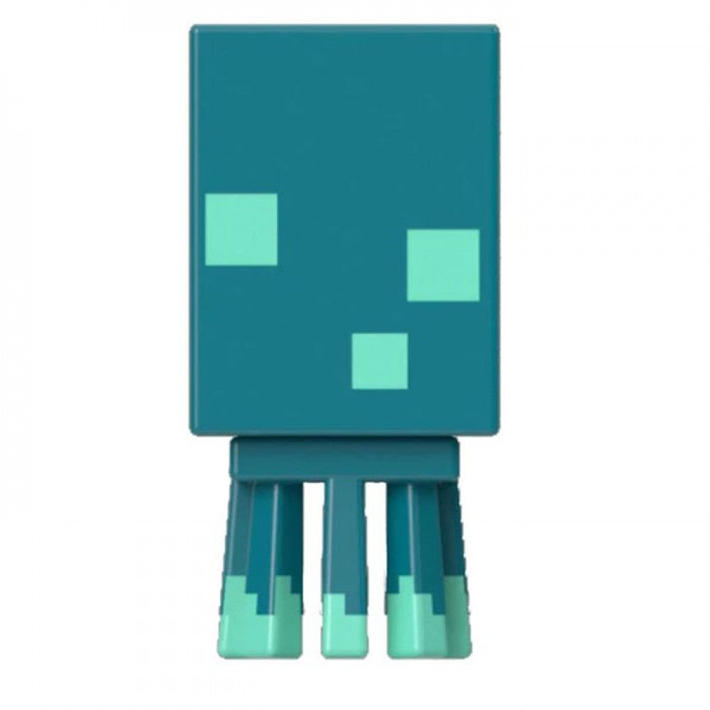 Glowing Squid Figure - Minecraft Mob Head Minis with Enhanced Play Features