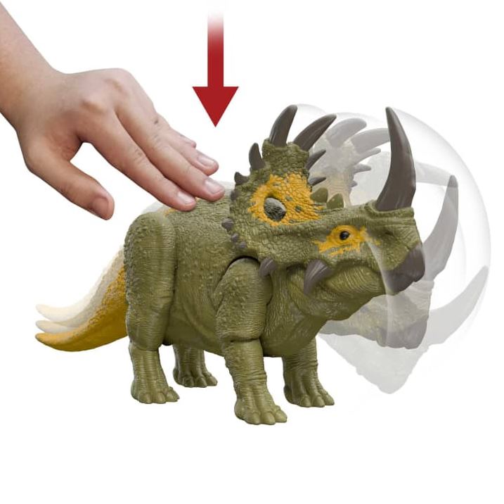 Limited Offer! Jurassic World Roar Strikers Medium - Sized Sinoceratops Dinosaur Figure