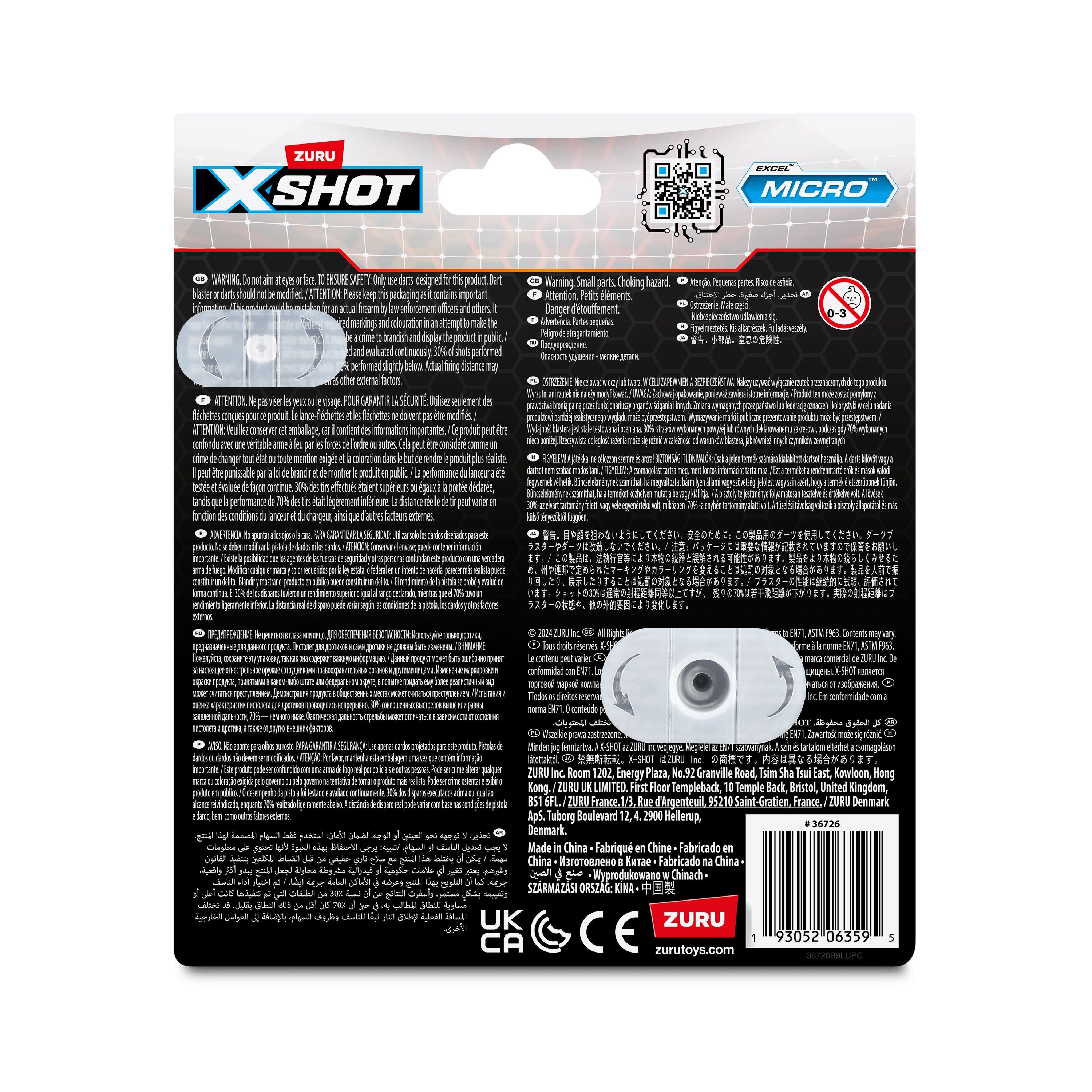 ZURU X Shot Excel Micro 2.0: 8-Dart Power Pack