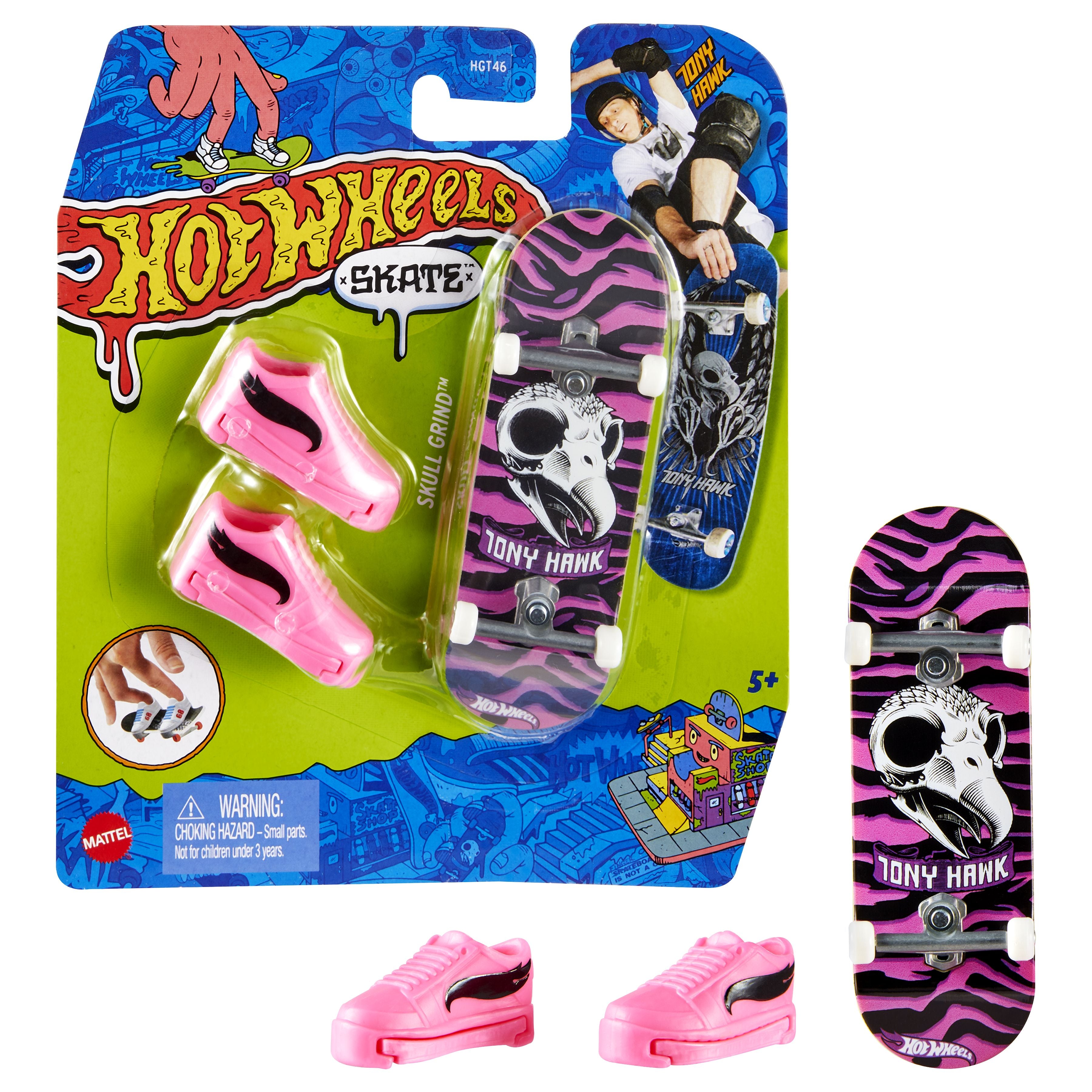 Hot Wheels Skate Fingerboard Single Pack - Classic Skull Grind Style, Great Deal