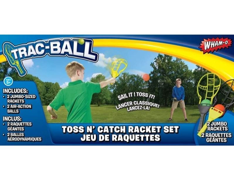 Hot Deal! Wham - O Trac Ball Set with Jumbo - Sized Rackets and Air - Action Balls