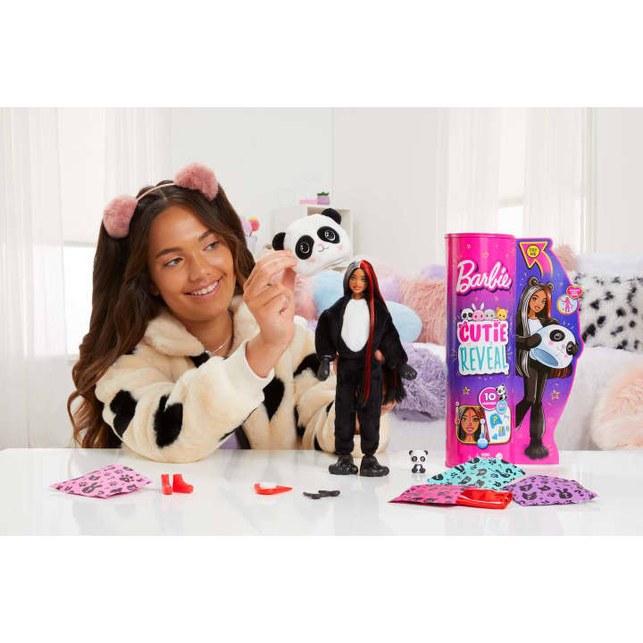 Hot Deal! Barbie Cutie Reveal Panda Doll Set with 10 Surprises