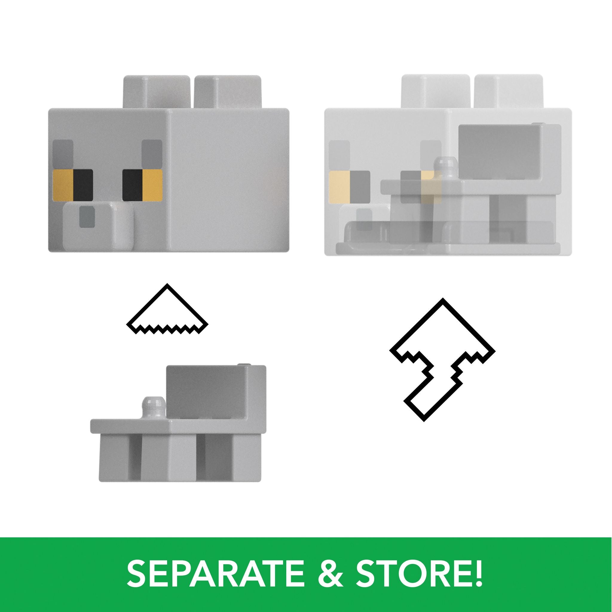 Hot Sale! Minecraft Miniature Mob Heads - British Shorthair Cat Action Figures