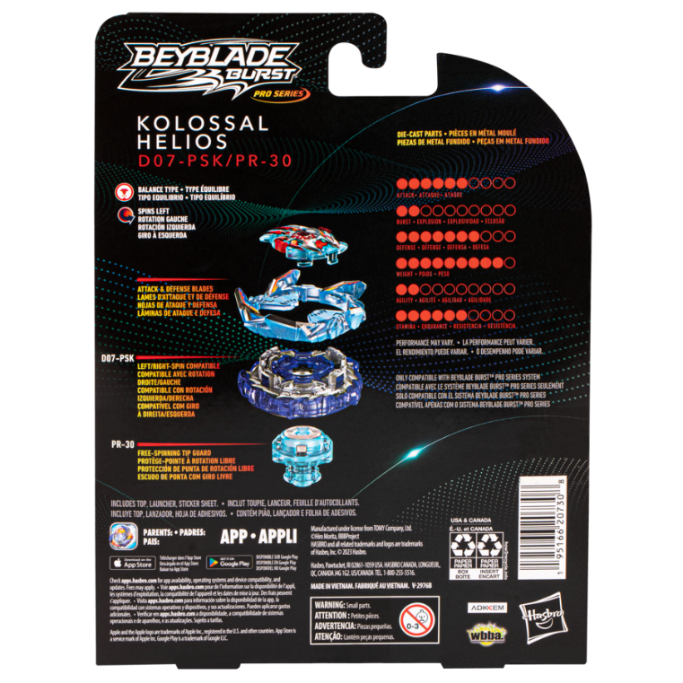 Hot! Beyblade Burst Pro Series Kolossal Helios Starter Pack