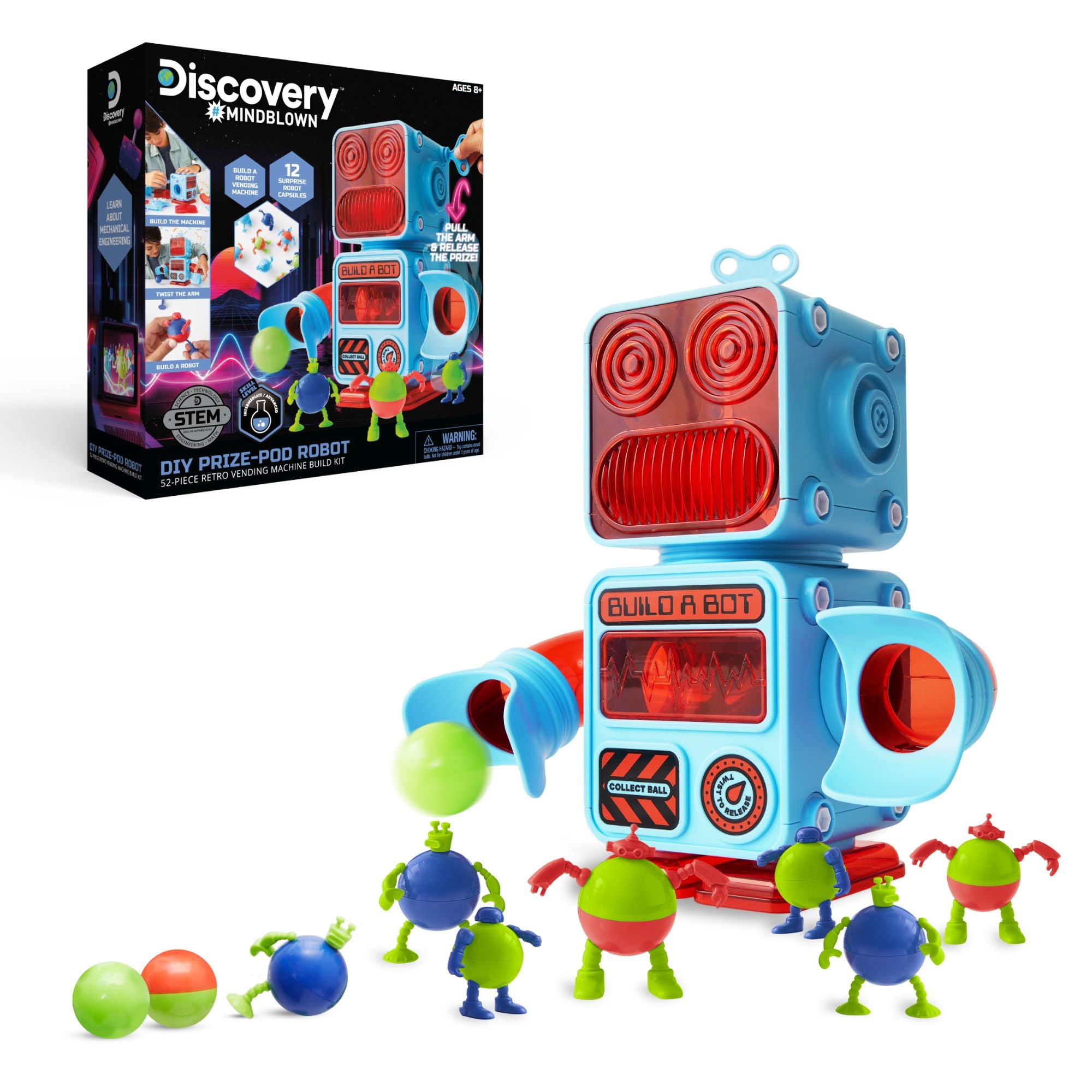 Mind - Blowing Discovery DIY Robot - Style Vending Machine with 12 Surprise Capsules