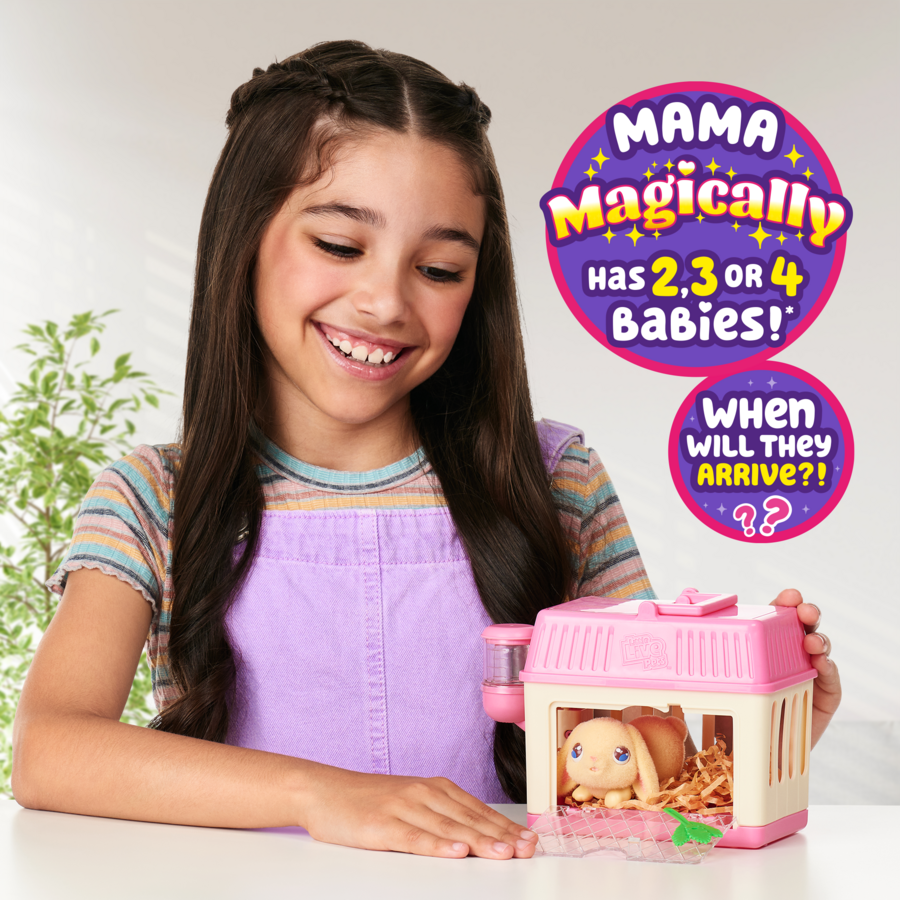 Little Live Pets Mini Playset: Surprise Mama Lil Bunny - Adorable Pet Care Fun