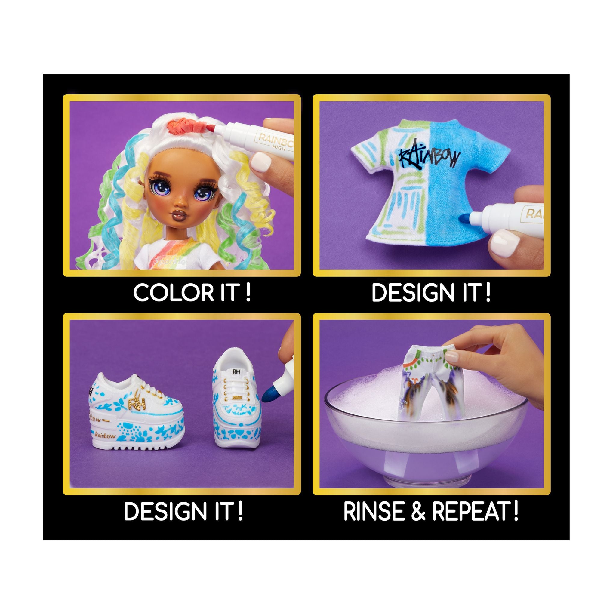 Rainbow High Purple - Eyed Fashion Doll: Colour & Create Now!