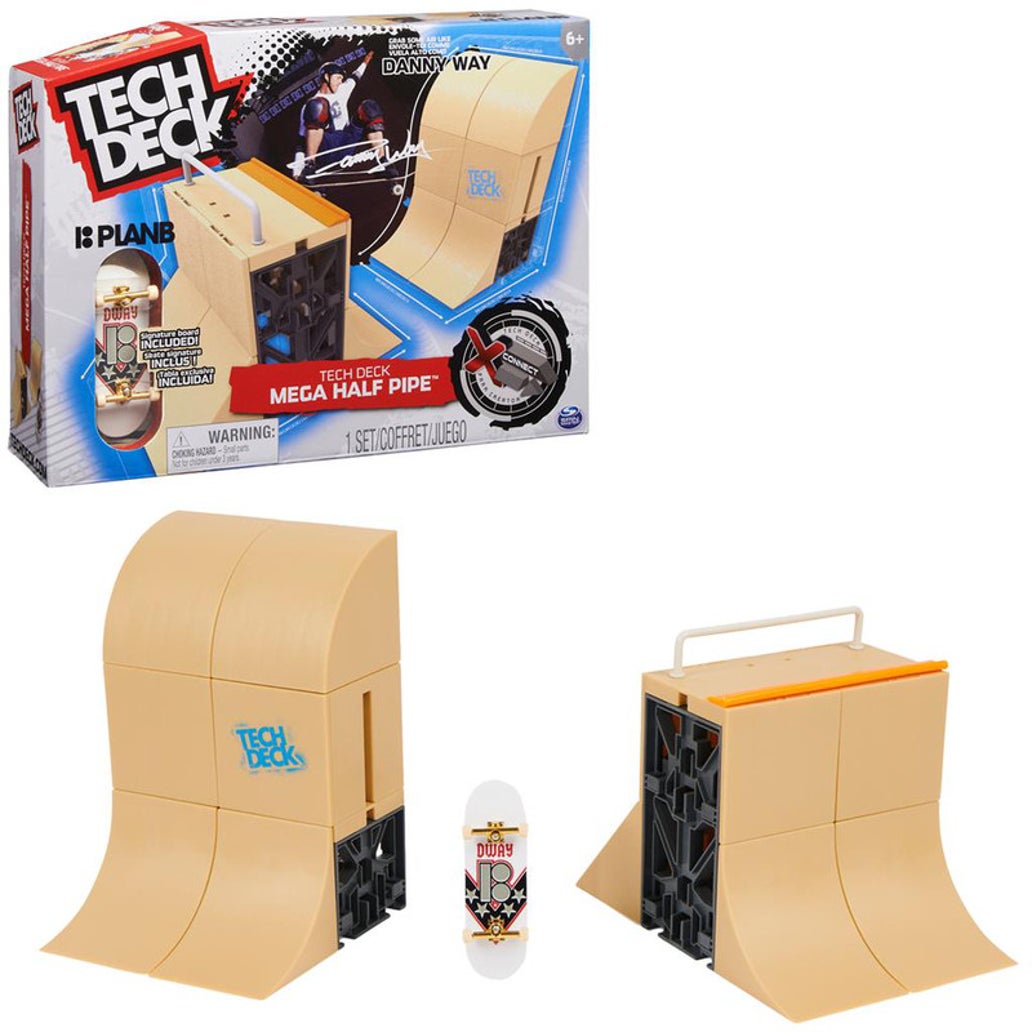Tech Deck Danny Way Mega Half Pipe X-Connect Customizable Fingerboard Park Set