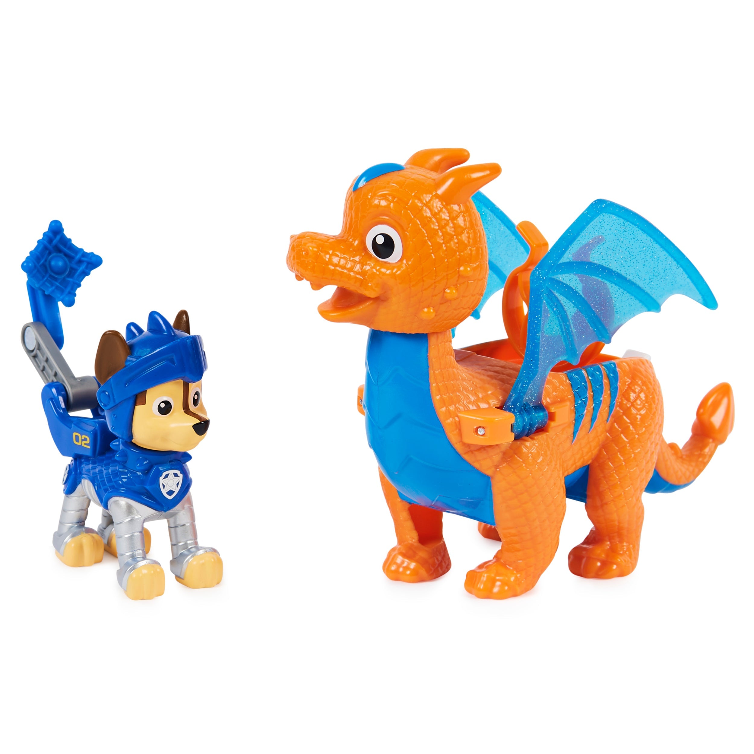 Exciting PAW Patrol Rescue Knights Chase and Dragon Draco Action Figures