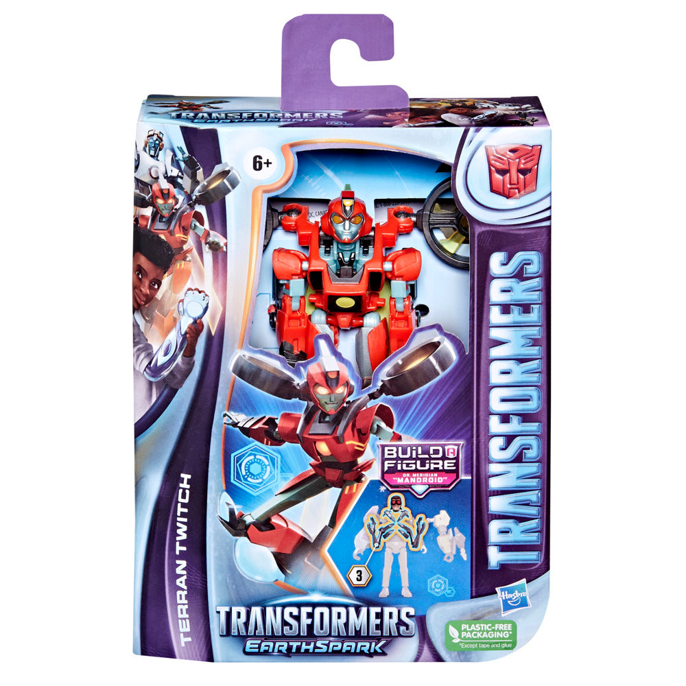 Hot! Transformers Earthspark Deluxe Class - Terran Twitch Toy