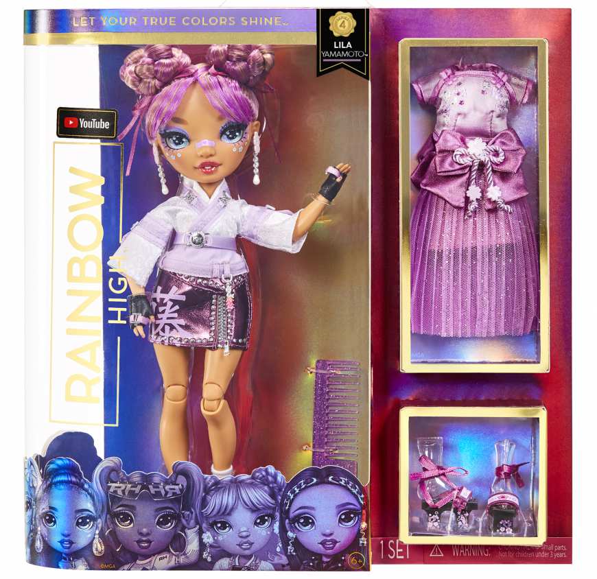Rainbow High Fashionable Doll - Lila Yamamoto with Trendy Outfits
