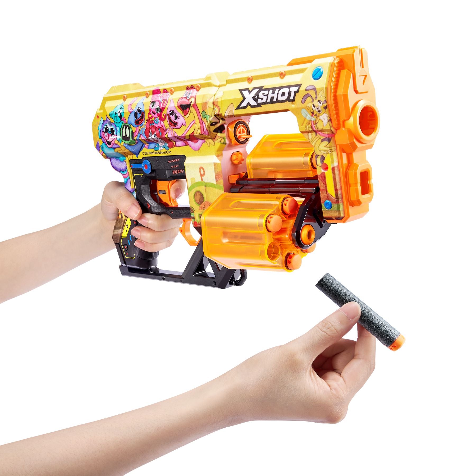 ZURU X Shot Skins Dread - Poppy Playtime Themed Blaster with 12 - Dart Capacity