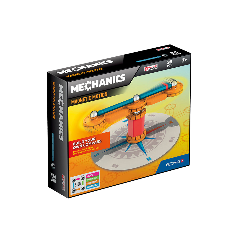 35-Piece Geomag Mechanics Compass Set for Creative Play