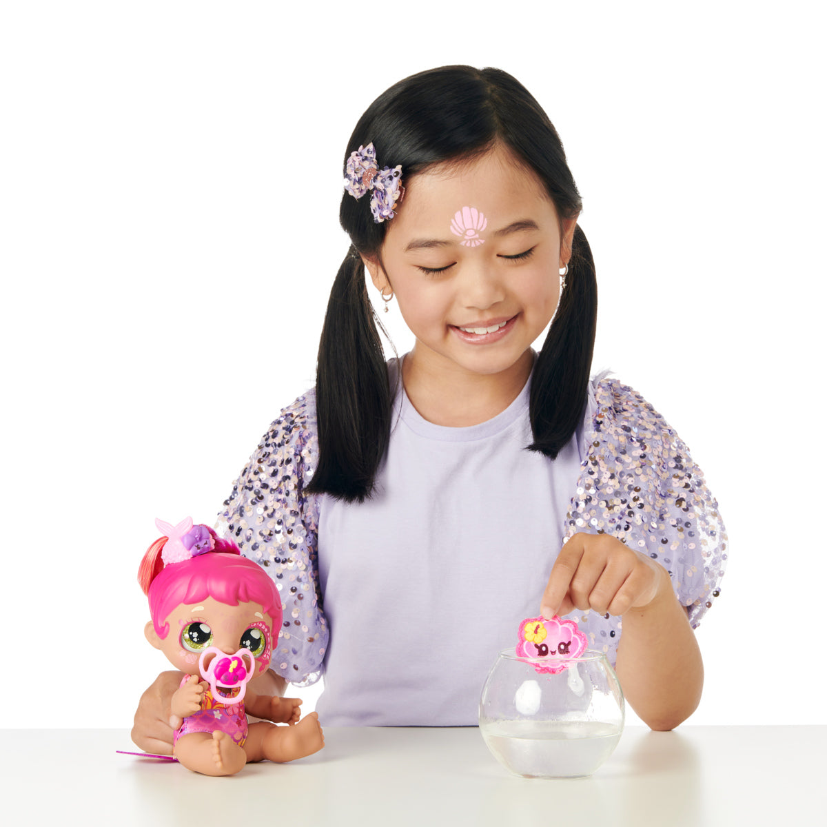 Hot Sale! Kindi Kids Dress - Up Magic Baby Doll - Sister Tulla Tropics Mermaid Toy