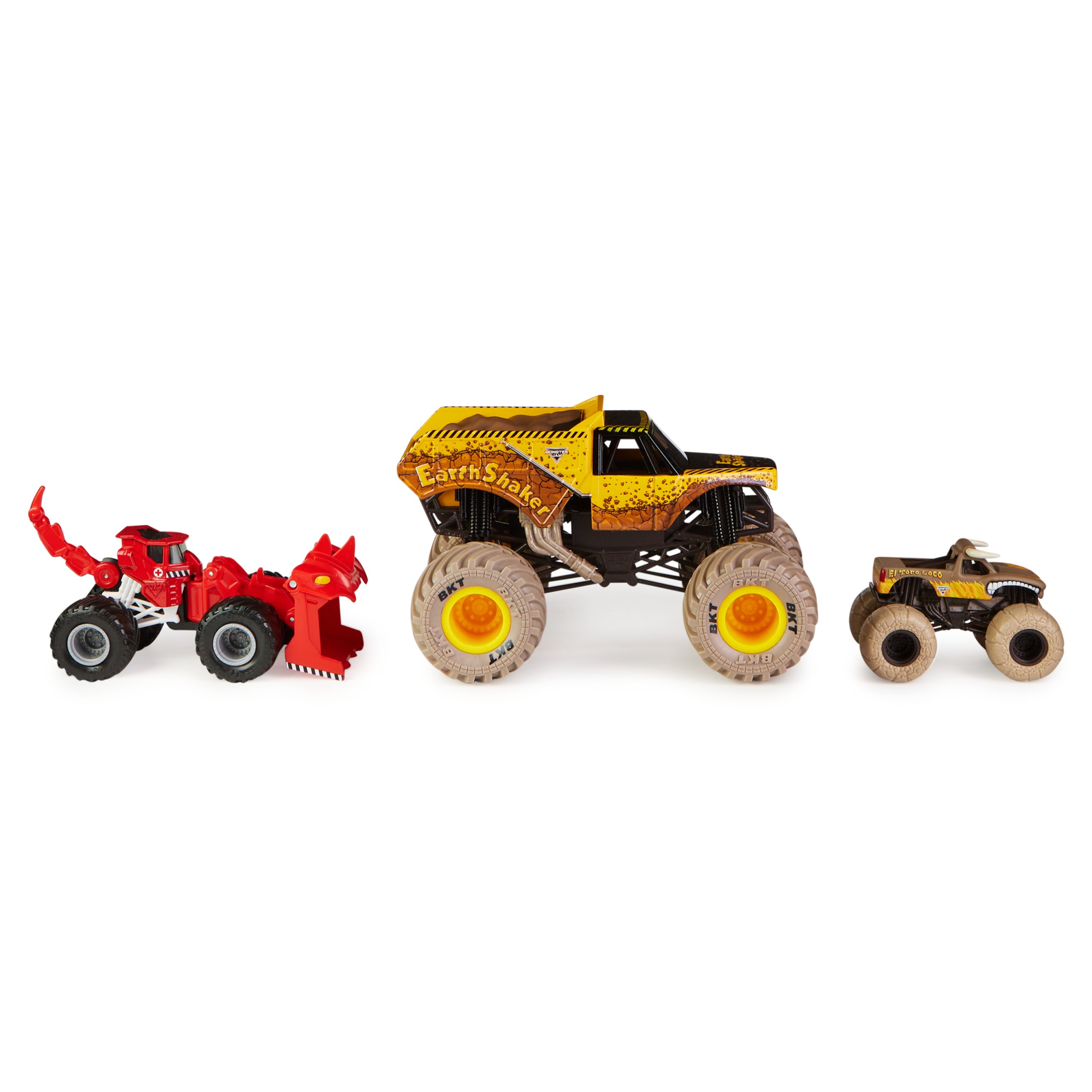 Exclusive Monster Jam 3-Pack: 1:24 & 1:64 Shake N Quake Die-Cast Trucks