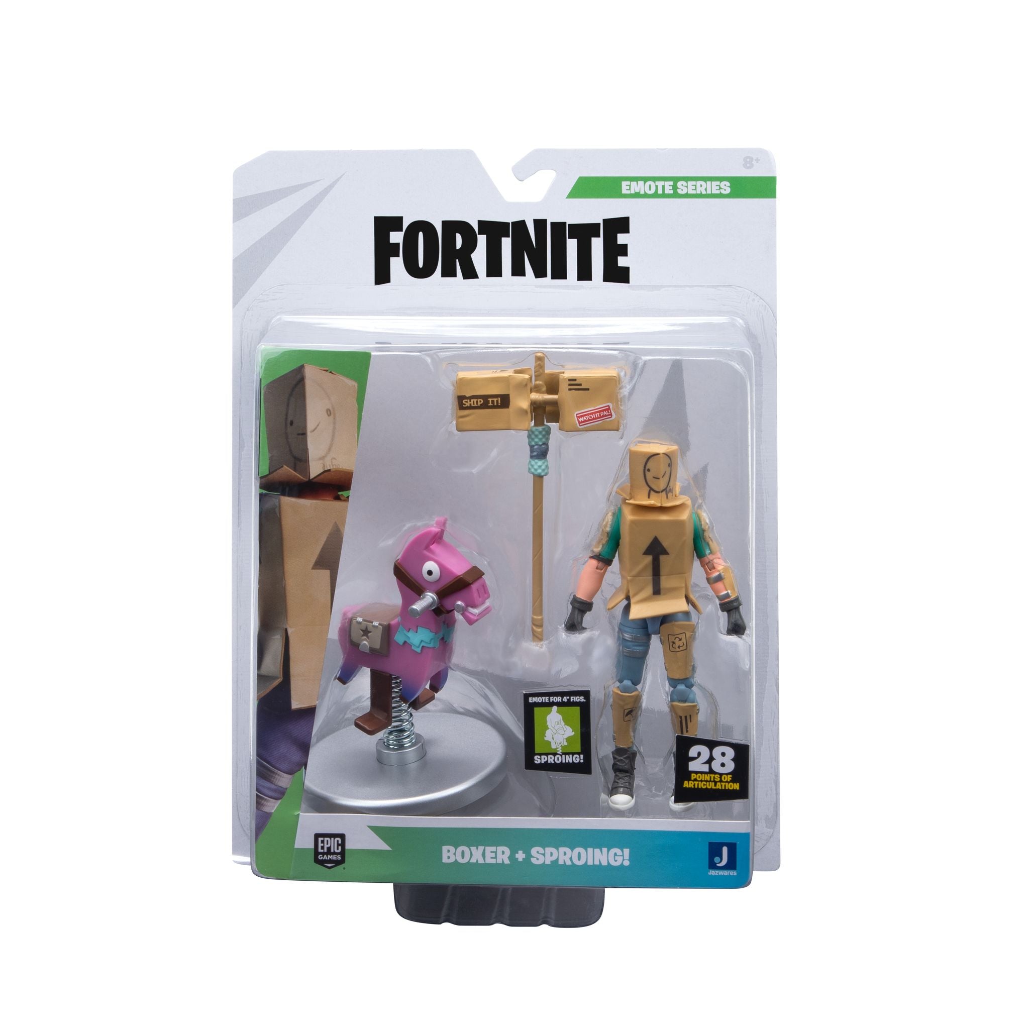 Hot! Fortnite Emote Figure Pack: Boxer & Sproing