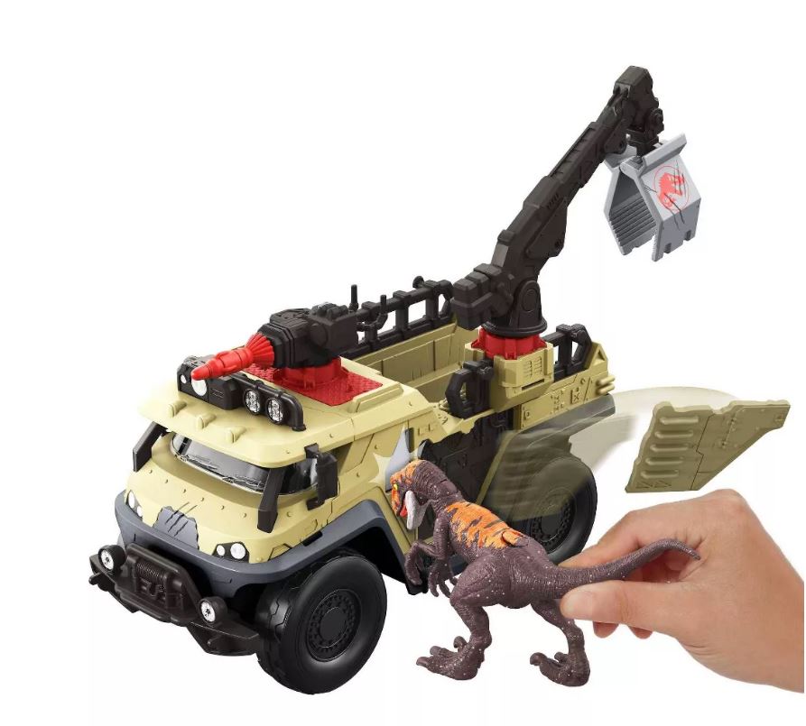Hot! Jurassic World Capture 'N Crush Off - Road Truck