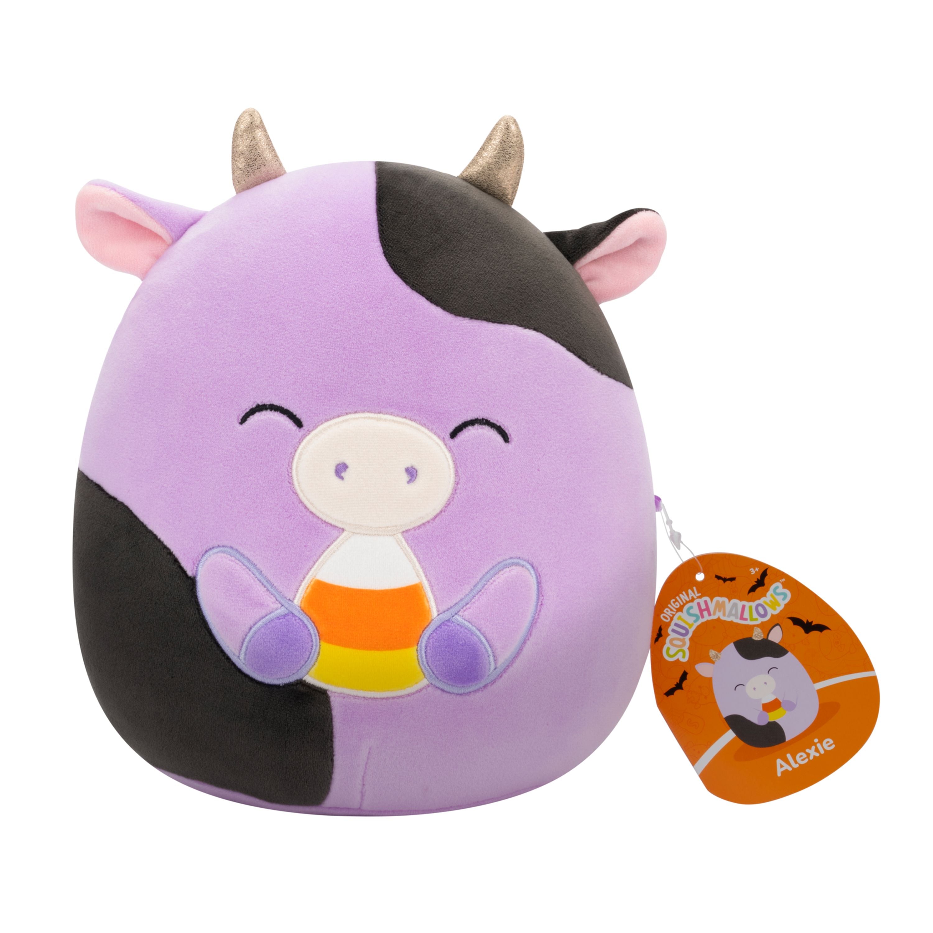 Halloween Season 7.5-Inch Squishmallows Plush - Alexie the Purple Cow