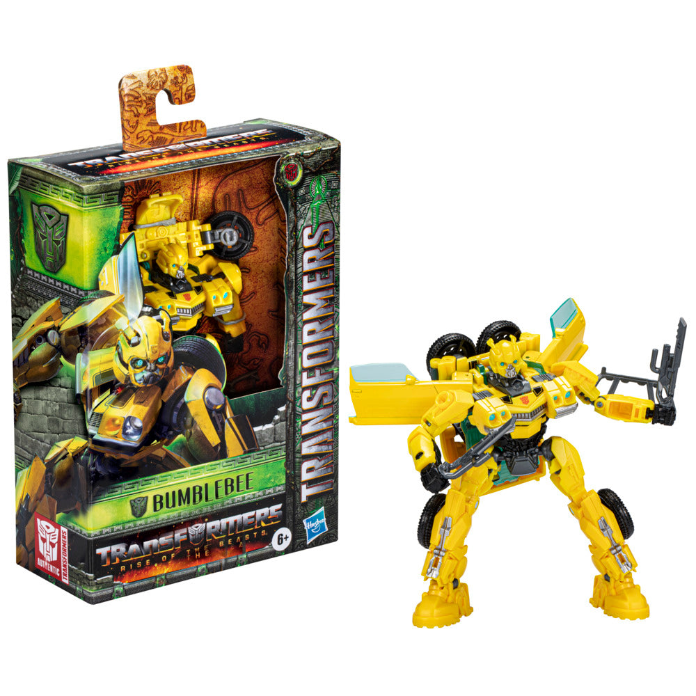 Transformers Rise of the Beasts Deluxe Bumblebee Action Figure with Weapon Accessories
