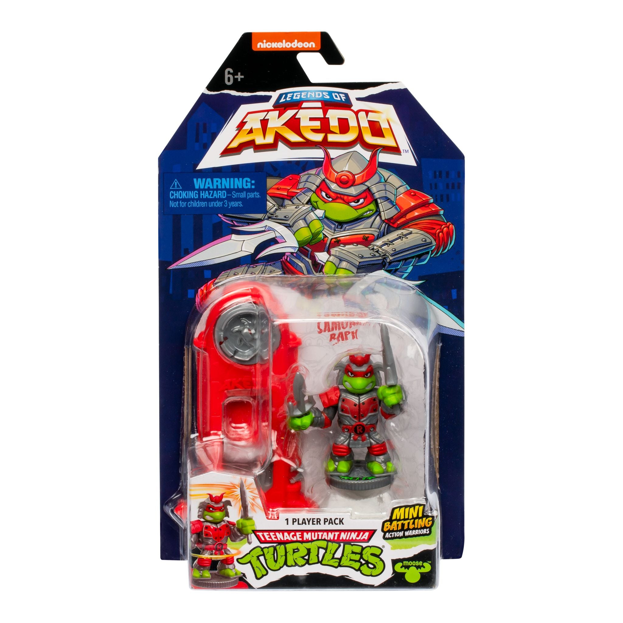 Akedo Teenage Mutant Ninja Turtles Season 3 Single Pack - Samurai Raph Mini Warrior