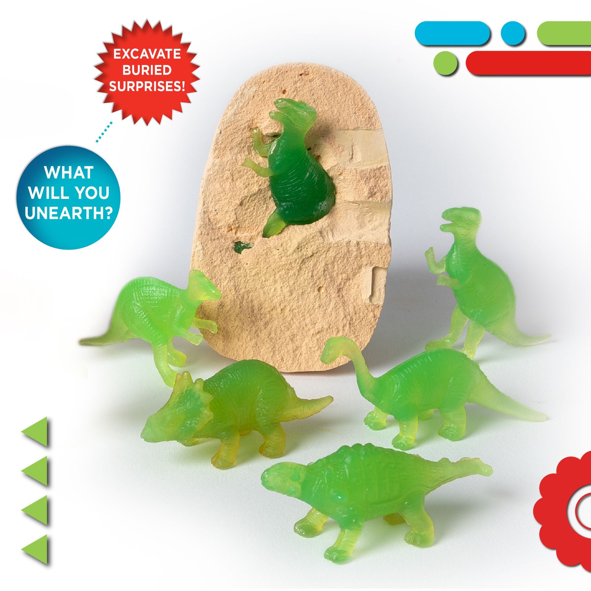6-Pack Discovery Kids Glow-in-the-Dark Dino Excavation Eggs