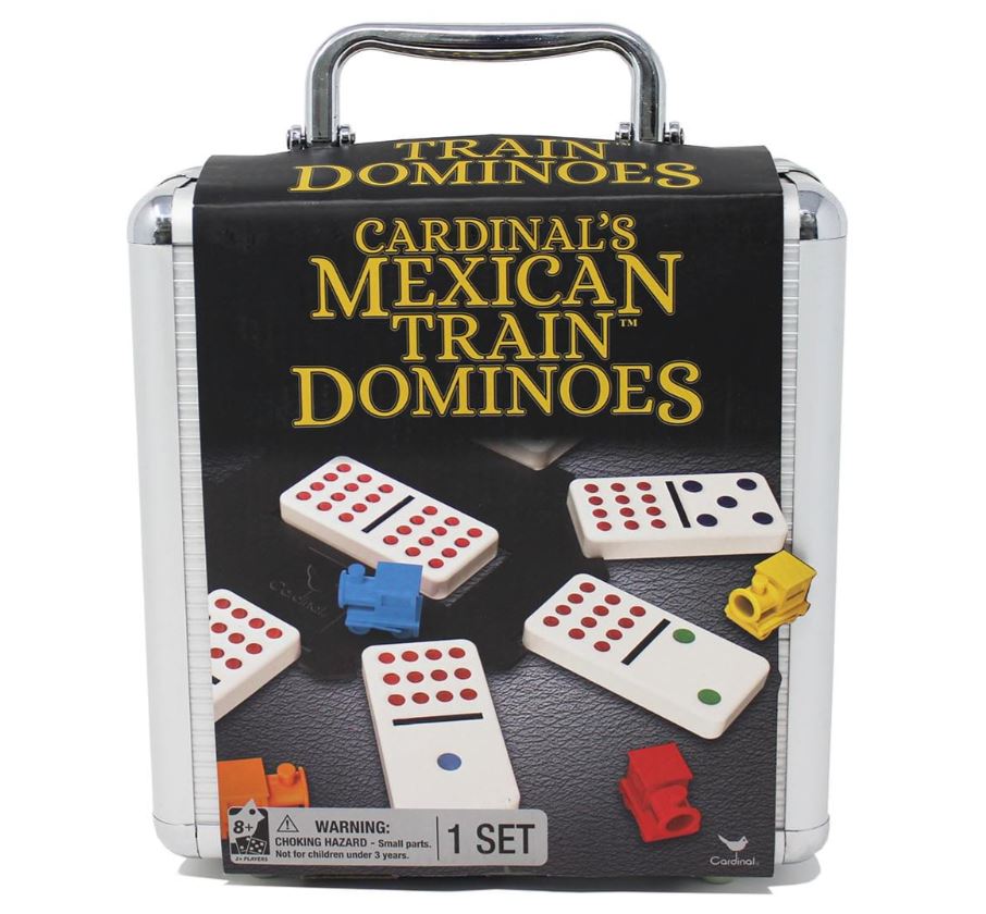 Cardinal Mexican Train Domino Set with Case - Ideal Family Game