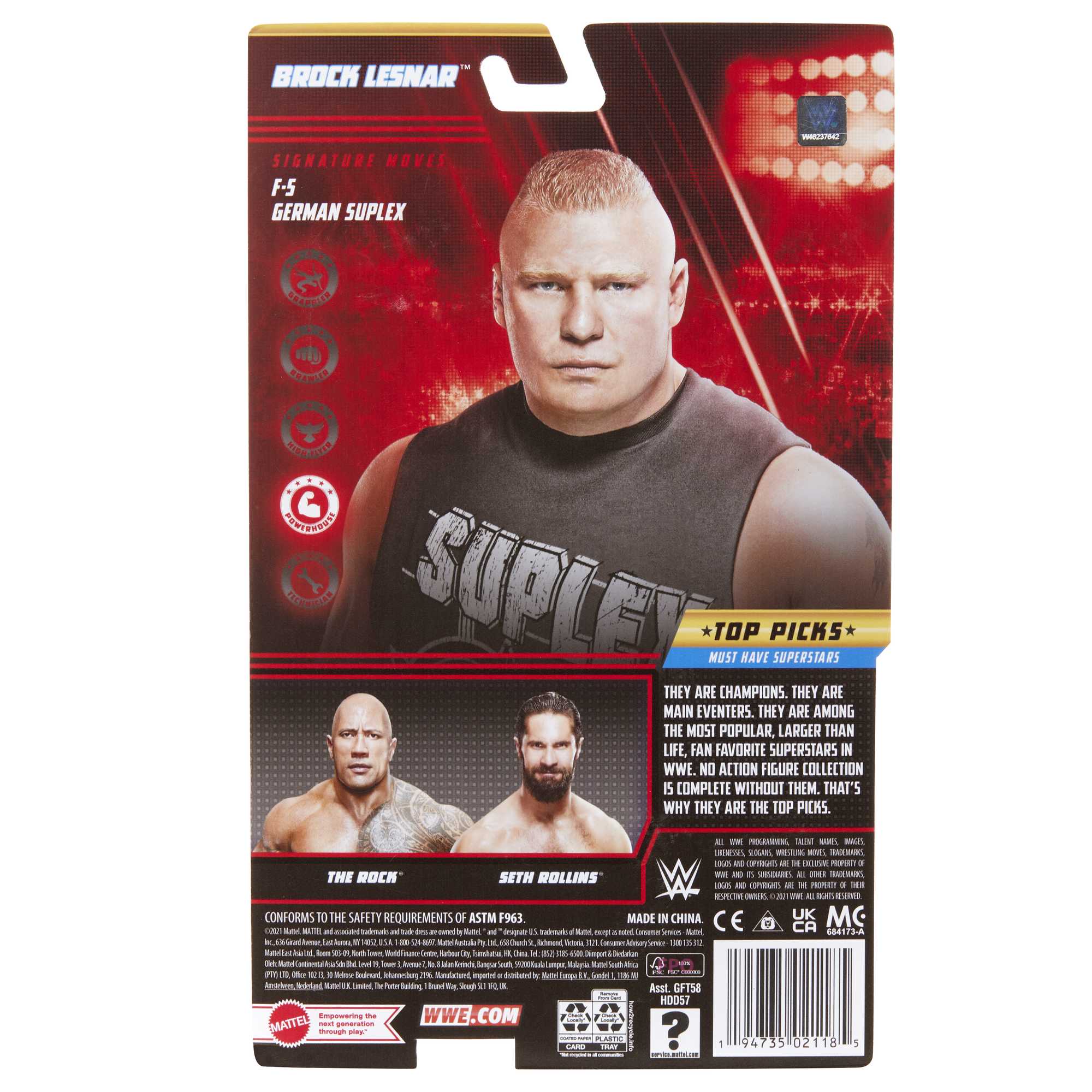 WWE Top Picks 6 - inch Scale Brock Lesnar Action Figure