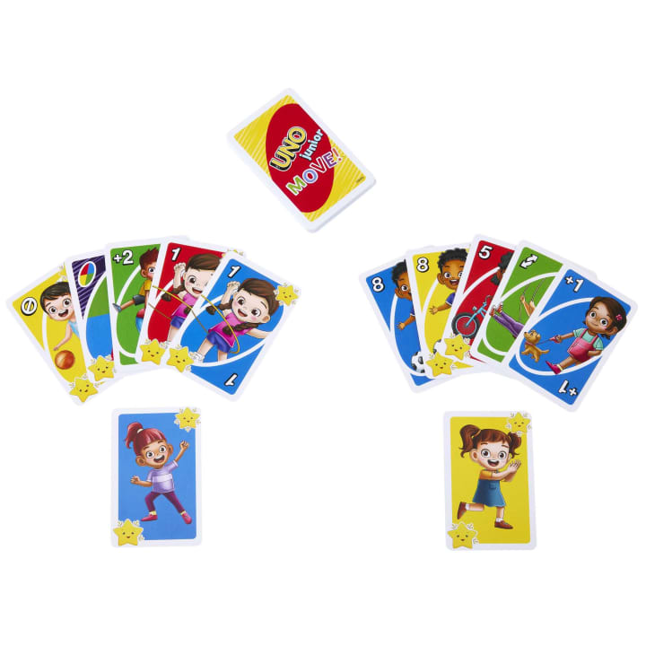 Hot Sale! UNO Junior Move Card Game for Kids and Families Aged 3+