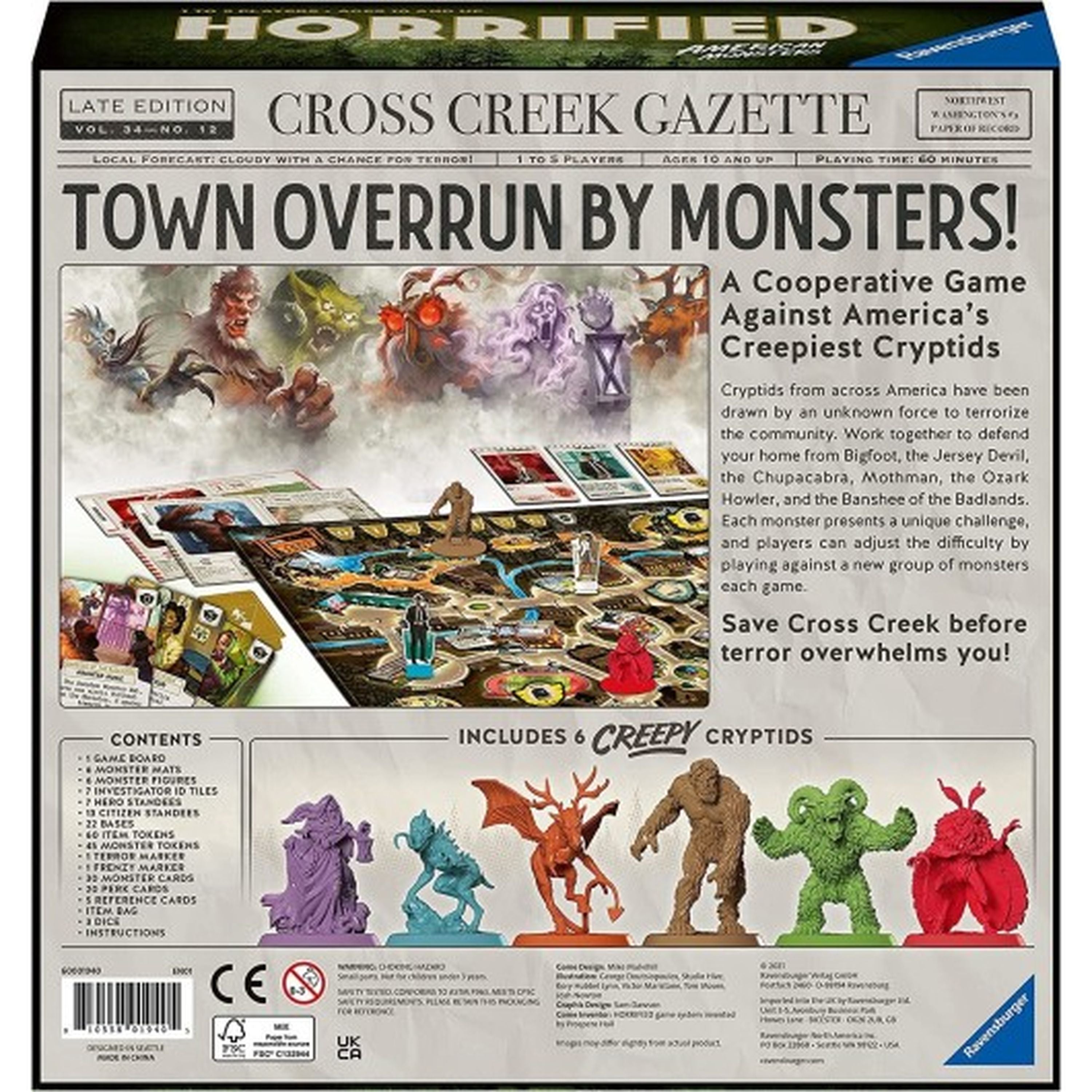 Ravensburger's Thrilling Horrified Monsters Board Game for Horror Fans
